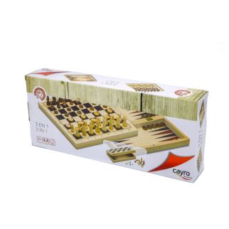 3 JEUX EN 1 en bois - Cayro