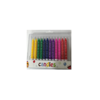 12 Bougies Multi Couleurs - Candles