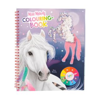 Album de coloriage Paillettes Miss -TOPMODEL