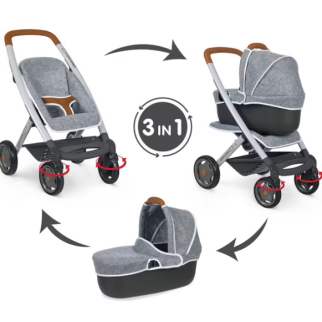 Poussette+landau Gris Bebe Confort Smoby