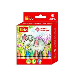 Crayons cire JUMBO Pack de 12 couleurs - Funbo