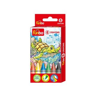 Crayons Cire Pack de 6 Couleurs - Funbo