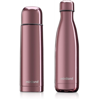 Miniland Deluxe Lot de 2 Thermos 500ml-Rose