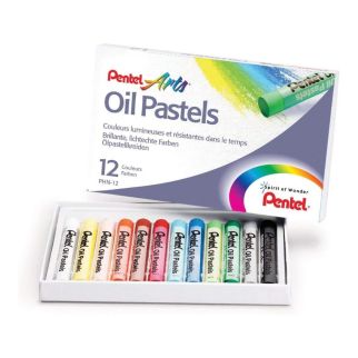 Pastels à l'huile 12 couleurs - Pentel