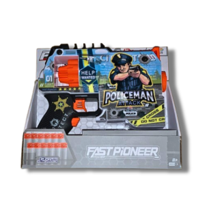 Pistolet Fast Pioneer Policeman Avec 12 pcs