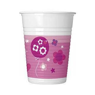 8 GOBELETS HAPPY BIRTHDAY GIRL