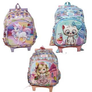 Trolley 12" 2Poches Motifs Filles