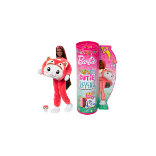 Barbie - Coffret Cutie Reveal Chat Panda Roux - Poupée Mannequin